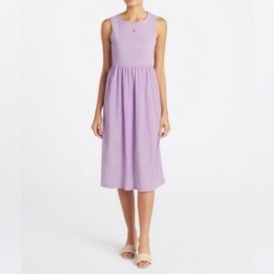 Kaileigh Amanda Lavender Purple Criss-Cross Back Midi Dress Size XXL NWOT